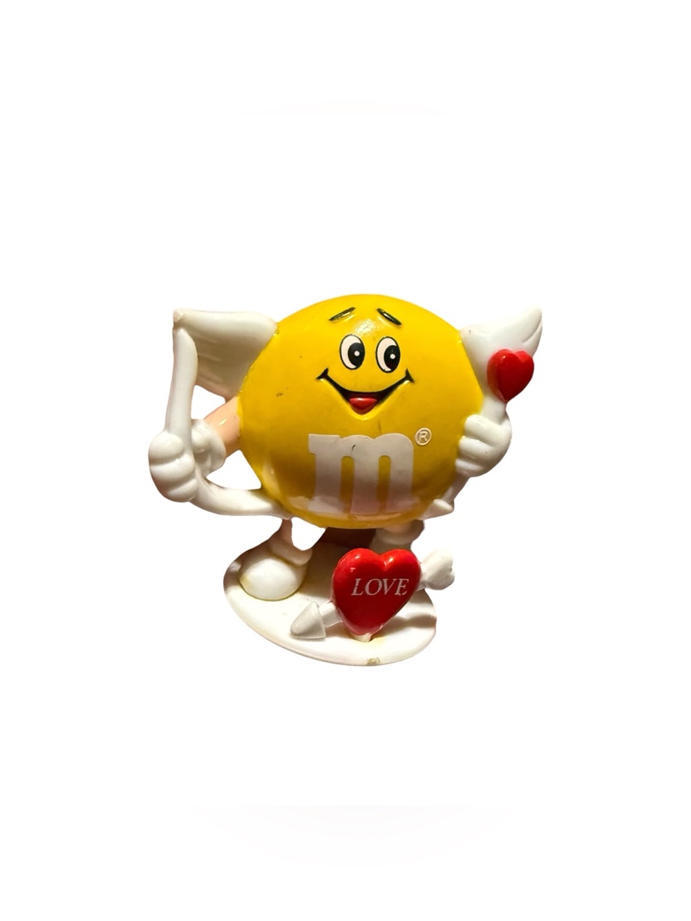 Vintage M&M Candy Topper Yellow Cupid Love Valentines Day 90s